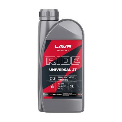 Масло моторное LAVR MOTO RIDE UNIVERSAL 2Т FC, 1 л (Ln7741) - фото 17535