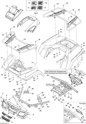 Облицовка передняя Outlander CAMO(705002442) - фото 17689