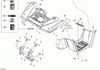 Подножка левая G1 (705002486) - фото 17776