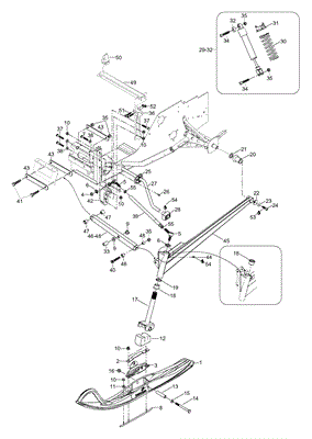 Опора стойки лыжи MXZ(570070400) - фото 17893