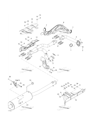 Протектор глушителя(707600621) - фото 17944