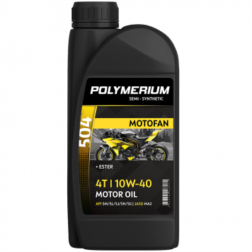 Масло моторное полусинтетеческое POLYMERIUM MOTOFAN  504 10W-40 4Т 1L (ПМ3851-NM) - фото 18309