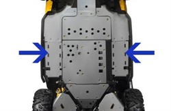 Защита днища задняя боковая алюминиевая Maverick /Commander (кроме турбо)(715001640) - фото 8853