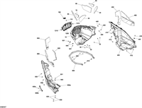 Заглушка нижней боковой панели для Ski-Doo (502007676)