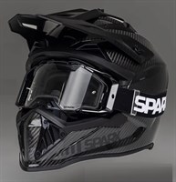 Шлем эндуро карбоновый SPARX Thor Carbon 3K, с очками SPARX Thor